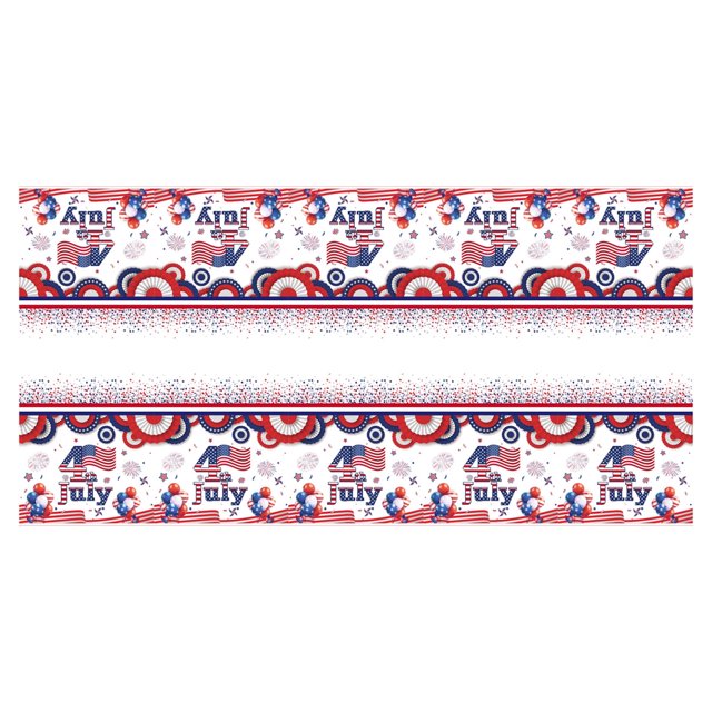 Mantel de plástico con bandera estadounidense para el 4 de julio, ideal para decorar el Día de la Independencia y fiestas navideñas.