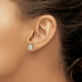thumbnail image 3 of Primal Gold 14 Karat White Gold 6x4mm Radiant Cut Cubic Zirconia Earrings, 3 of 4