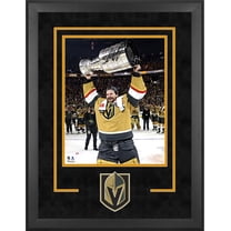 Adin Hill Vegas Golden Knights Deluxe Framed Autographed 2023 Stanley Cup Champions 16" x 20" Raising Cup Photograph - Fanatics Authentic Certified