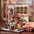 thumbnail image 4 of Kit DIY de Casa de Muñecas Miniatura Cutefun Librería Galería con LED, 4 of 7
