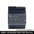 thumbnail image 5 of HDR-15 30 60 100 150 Series DC 5V 12V 15V 24V 48V ,Ultra Slim Step Shape DIN Rail Power Supply, 5 of 6