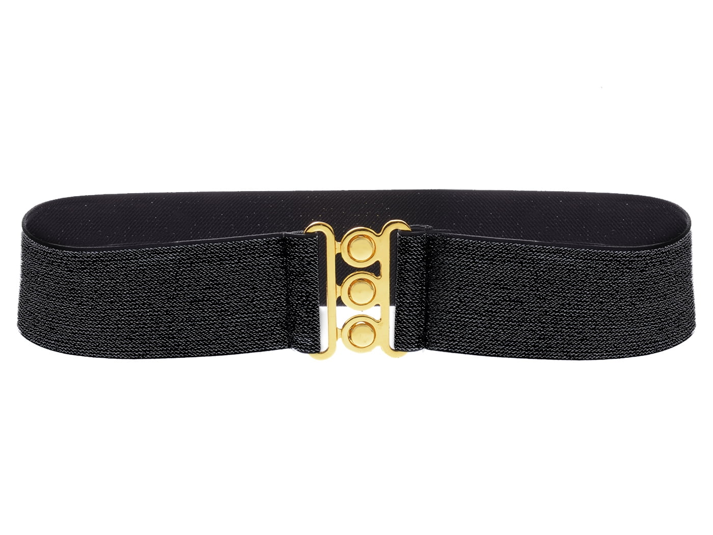 Feinuhan Women's Sparkly Glitter Wide Stretch Elastic Belt Accessory