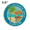 thumbnail image 2 of Happy Hour! Melbourne Beach, Florida 3.5 Inch Iron Or Sew On Embroidered Fabric Badge Patch Ocean Beach, Salt Life Iconic Series, 2 of 2