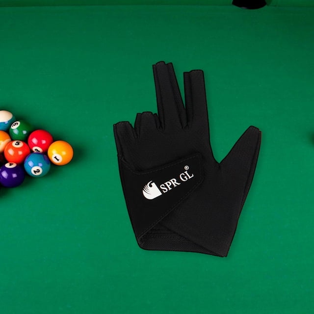Guantes para tacos de billar, guantes para s separados, mano izquierda, juego antideslizante, ropa de práctica Negro