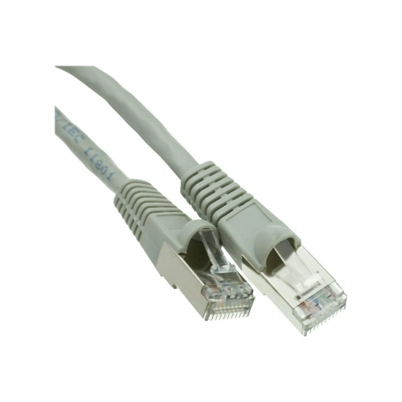 Shielded Cat6 Gray Ethernet Patch Cable, Snagless/Molded Boot, 3 foot
