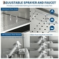 thumbnail image 4 of Stainless Steel Dog Grooming Tub - 50in Professional Bath with Right Sliding Door & Ramp (Polished Silver) for Small/Large Dogs, 4 of 7