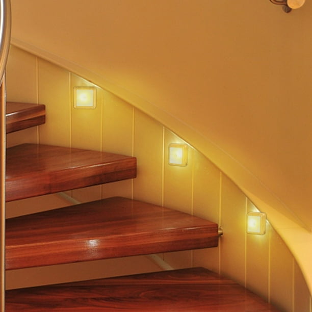 Luz nocturna LED inalámbrica con sensor de movimiento | Luz inteligente para armarios y armarios | Funciona con pilas para escaleras y armarios | Opciones de blanco cálido y frío | Incluye 1 luz
