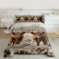 thumbnail image 2 of Castle Fairy Highland Bull Full Size Comforter Sets 3-Piece for Kids Teens Adults,Farmhouse Animal Bedding Comforter Set,Exotic Style Lightweight Bedding Sets,Breathable Home Decor,Reversible, 2 of 8