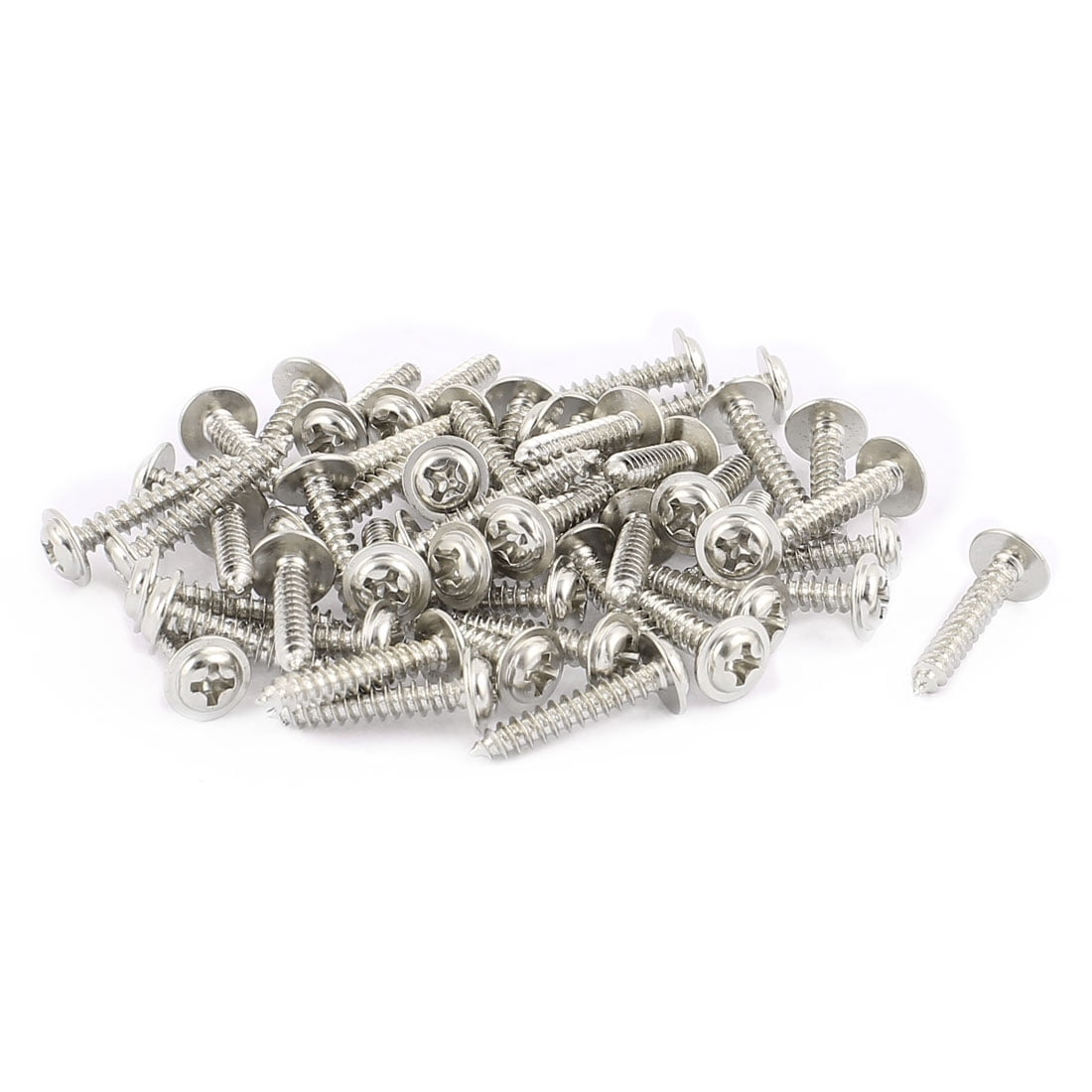 50pcs 16x3 Stainless Steel Head SelfTapping Screw with Shoulder Washer