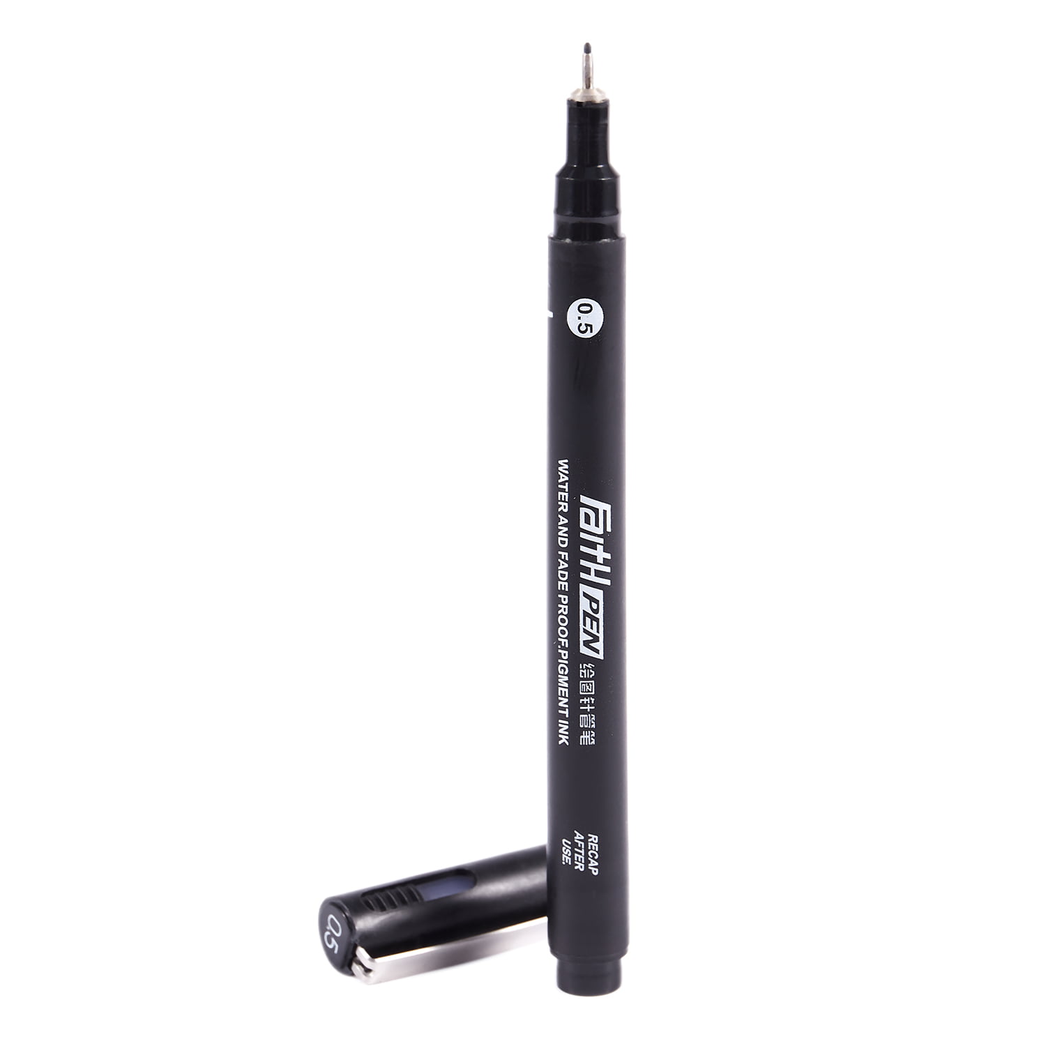 2pcs UNI-BALL Pin Drawing pen 0.1 & 0.5mm water & fade proof pigment ink SEPIA 