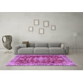 thumbnail image 3 of Ahgly Company Indoor Square Persian Purple Traditional Area Rugs, 5' Square, 3 of 4