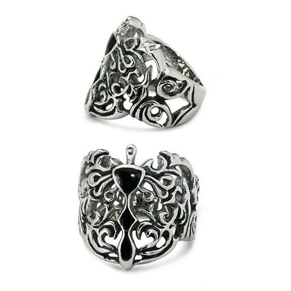 Tioneer Stainless Steel Dagger Biker Style Ring