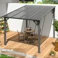 thumbnail image 6 of NETAJE 8'x10' Outdoor Splicable Gazebo, Hardtop Wall Mounted Gazebo & Pergola with Aluminum Frame and Sloping Roof, for Backyard, Deck, Patio-Gray, 6 of 8
