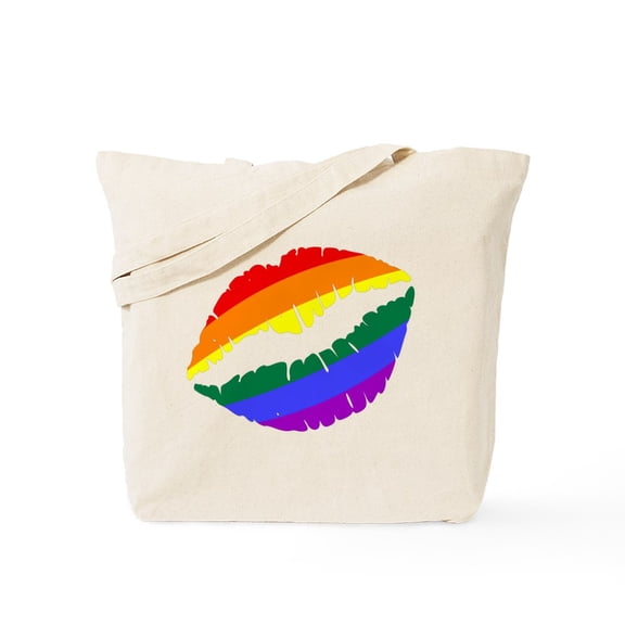 CafePress - Rainbow Kiss Tote Bag - Unisex Canvas Tote Bag, Beige, 1-Piece