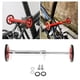 thumbnail image 4 of Portaequipajes trasero con barra extensible para ruedas de bicicleta plegable, ideal para transportar componentes de andador, con separadores de ruedas fáciles de usar. Rojo plateado, 4 of 8