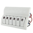 thumbnail image 5 of Disyuntor de Panel de interruptor basculante de 6 bandas con indicador LED para barco marino, yate, coche, RV, 5 of 5