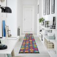 thumbnail image 4 of Yayeee Runner Rug for Bedroom 2'x6' Machine Washable Hallway Non Slip Mat, Colorful Checkered Daisy, 4 of 8