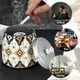 thumbnail image 4 of Yayeee Ashtray with Lid for Cigarette Smokeless Stainless Steel Home Ash Holder, White and Black, 4 of 7