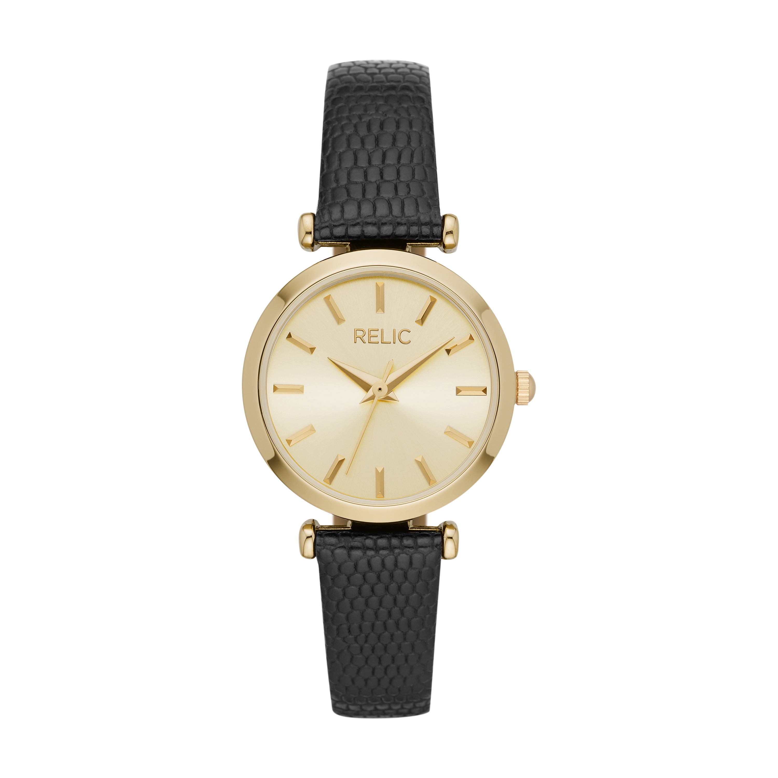 Relic by Fossil Women's Brianna Black Leather Watch