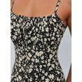 thumbnail image 3 of Allover Flower Print Bodycon Midi Dress with Slit, 3 of 5