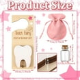 thumbnail image 3 of 2/1pcs Tooth Fairy Door Hanger Kit Tooth Fairy Holder Bag With Money Slot Keepsake Bottle Velvet Pouch for Lost Teeth Boy Girl Tooth Fairy Pick Up And Drop Off Wooden Kids Milk Teeth Encourage Gift, 3 of 9