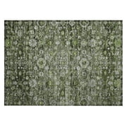 Addison Rugs Chantille ACN651 Green 1'8" x 2'6" Indoor Outdoor Scatter Rug, Easy Clean, Machine Washable, Non Shedding, Entryway, Bedroom, Living Room, Dining Room, Kitchen, Patio Rug