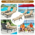 thumbnail image 6 of YODOLLA Adjustable Patio Lounge Chair with Thick Cushion Outdoor Chaise Lounge Recliner, Beige, 6 of 6