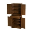 thumbnail image 6 of 72" Tall Accent Storage Cabinet, Modern Organizer Sideboard with Door, Drawer, Adjustable Shelves, Pantry Storage Cabinet for Bathroom, Living Room, Kitchen, Dining Room, Entryway, Walnut, 6 of 9