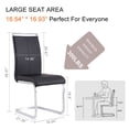 thumbnail image 6 of JUFU Morden Dining Chairs Set of 4, Black Faux Leather, High Back, Chrome Legs for Dining,Kitchen, 6 of 8