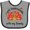 Heather and Black, variant on Inktastic I Love Thanksgiving with My Family-happy Turkey Boys or Girls Baby Bib