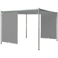 thumbnail image 6 of vidaXL Garden Pergola with Retractable Roof 118.1" Anthracite/Cream White, 6 of 6