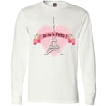 thumbnail image 3 of Inktastic Paris Oo-la-la with Eiffel Tower and Flowers in Pink Heart Long Sleeve T-Shirt, 3 of 5