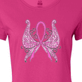 thumbnail image 4 of Inktastic Breast Cancer Awareness with Butterfly Ribbon Words Women's T-Shirt, 4 of 5
