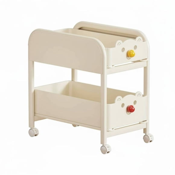 predolo Carrito de Almacenamiento para Mochilas Ahorra Espacio Organizador de Material Escolar con Ruedas Multifuncional Estantería Infantil con Ruedas