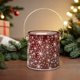 thumbnail image 4 of Lksixu Christmas Cookie Tins with Lids, Round Metal Christmas Themed Decorative Candy Container with Handle, Reusable Vintage Cookie Jar Large Capacity Storage Bucket for Gift Giving & Holiday Treats, 4 of 6