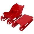 thumbnail image 4 of EXHUMKY 2-Pack Red ABS Miniature Sleigh Christmas Holiday Desktop Decoration Ornament Set, 4 of 5