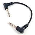 Zhuitw 6.35mm Guitar Patch Cable Audio Cable Connector Right Angle