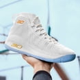 thumbnail image 3 of Platinum Basketball Shoes Elementary And Middle School Students White White Shoes Real Boots Men'S Shoes Big Kids Shoes Men'S And Women'S High Top Sports Shoes, 3 of 10