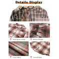 thumbnail image 5 of MOSHU Flannel Shirts for Women Casual Plaid Womens Tops Long Sleeve Button Down Shirts Curved Hem Blouses, 5 of 6