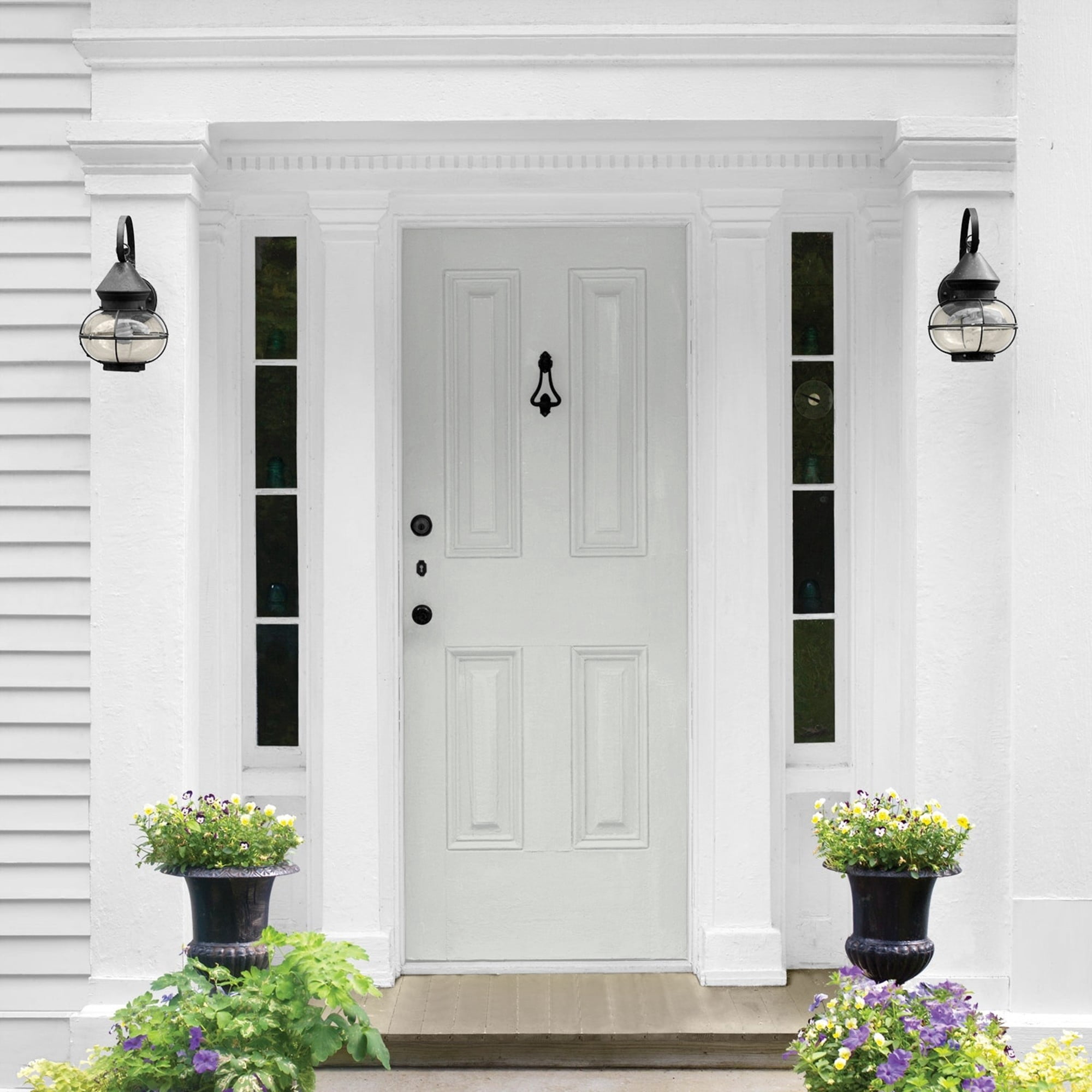 Glidden HEP Tornado / Gray Semi-Gloss Exterior Paint with Primer, 1 Gallon