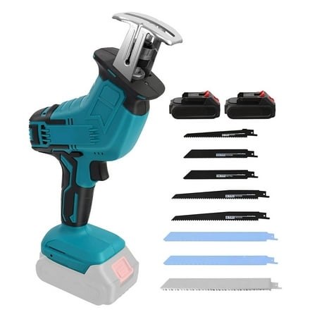 

ZPL 20V 2.0Ah Cordless Reciprocating Saw With 2 Rechargeable Battery 8 Saw Baldes 0-2800SPM Variable Speed