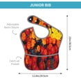 thumbnail image 4 of Susaid Marigold Flowers In Different Colors Print Bibs for Babies Toddlers Adjustable Waterproof Free Soft Durable Bibs for eating with Large Pocket Food Catcher, 4 of 8