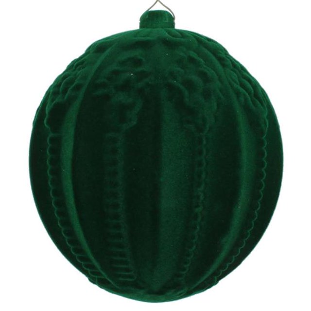 Vickerman MT196664D 5.5 Po. Ornement Flocked Ball Vert Mousse - 2 par Sac