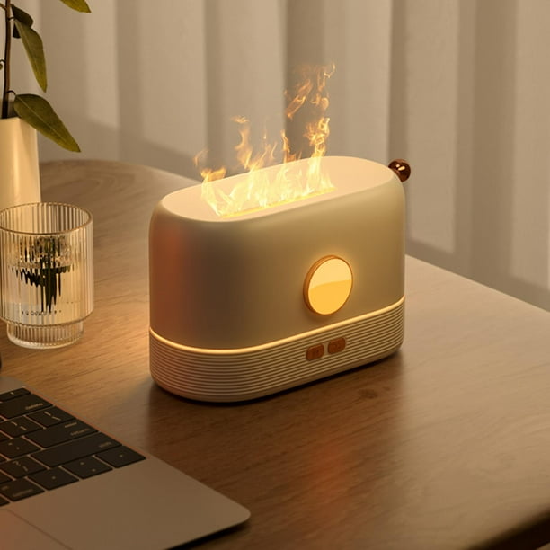 Humidificador de niebla fría, difusor de aceite esencial, luz de tres para escritorio de Yoga en hogar , blanco nuevo BLESIY Humidificador de aire