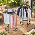 Round Floor Standing Clothing Rack, Black, 31.5