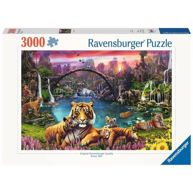 Rompecabezas Ravensburger Tigers in Paradise 3000 piezas