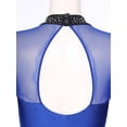 thumbnail image 7 of TiaoBug Women's Figure Ice Skating Gymnastic Leotard Roller Skating Performance Dress Blue L, 7 of 7