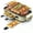 Off-white baking tray + three hand plates, variant on 1500W Indoor/Outdoor Electric Grill & Oven Combo, Adjustable Temp, Non-Stick Surface, Dishwasher Safe, Stainless Steel, Compact for Apartments