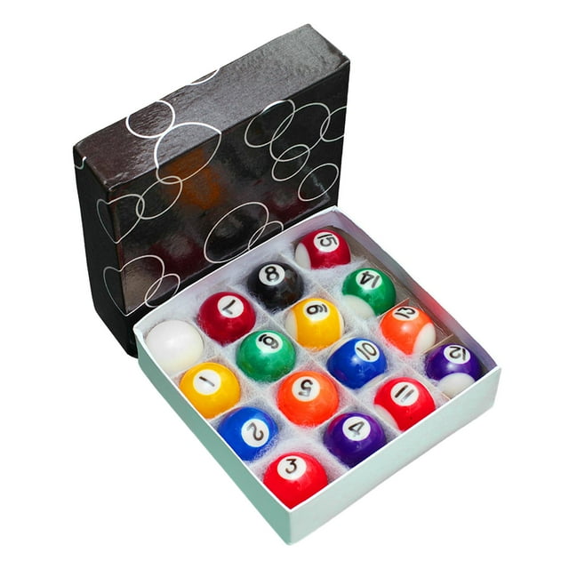 braveheart 16 Pieces Mini Billiard Balls Small Set Ball Pool for Home Recreational Sport 25mm