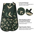 thumbnail image 2 of Yayeee Double Oven Mitt Kitchen Heat Resistant Baking 35" x7" Quilted Glove, Green Leaves, 2 of 6